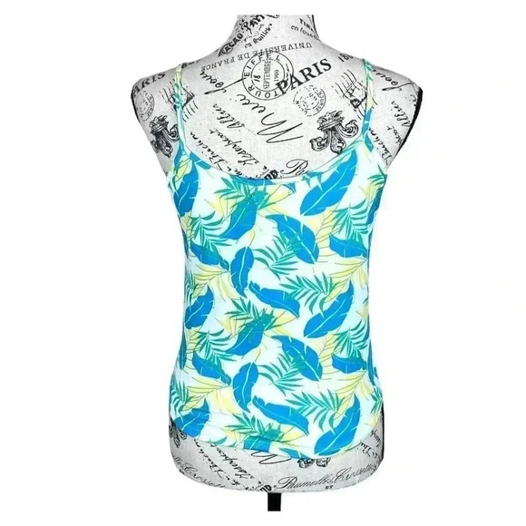 Poof New York Palm Print top- M - Picture 1 of 4